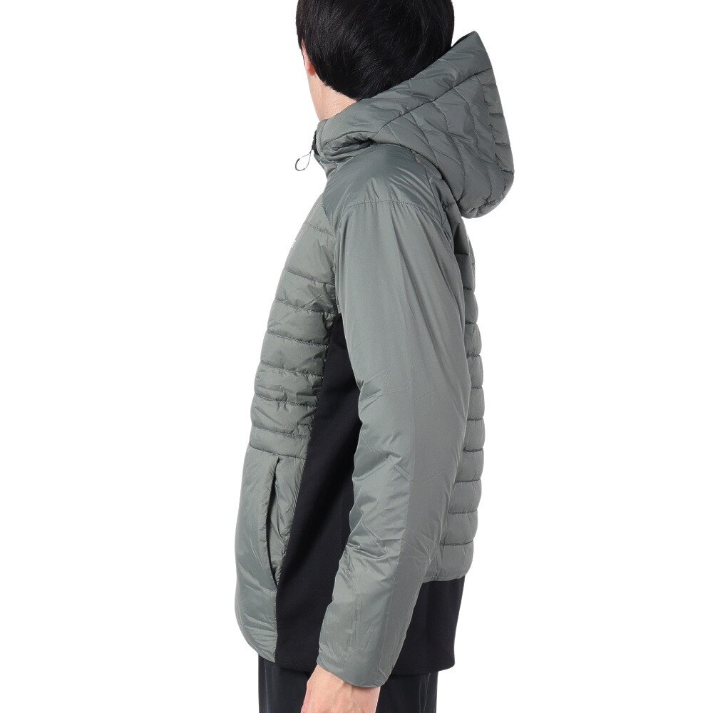 デサント（DESCENTE）（メンズ）AERO CAPSULE ハイブリッド バックロゴ フルジップフーディー DMMWJC40 KHBK