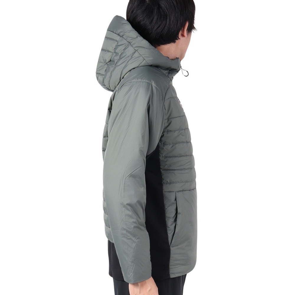 デサント（DESCENTE）（メンズ）AERO CAPSULE ハイブリッド バックロゴ フルジップフーディー DMMWJC40 KHBK