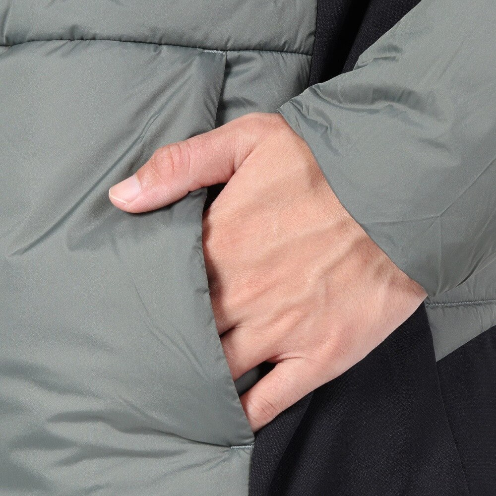 デサント（DESCENTE）（メンズ）AERO CAPSULE ハイブリッド バックロゴ フルジップフーディー DMMWJC40 KHBK