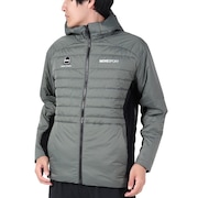 デサント(DESCENTE)(メンズ)AERO CAPSULE ハイブリッド バックロゴ フルジップフーディー DMMWJC40 KHBK