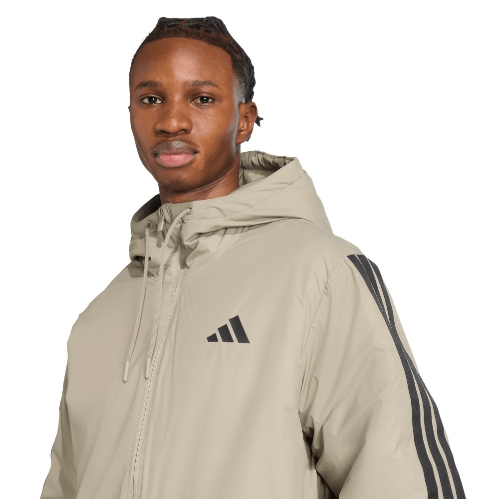 アディダス（adidas）（メンズ）エッセンシャルズ クライマウォーム スリーストライプス インサレーション フードジャケット KLK10-JM4041