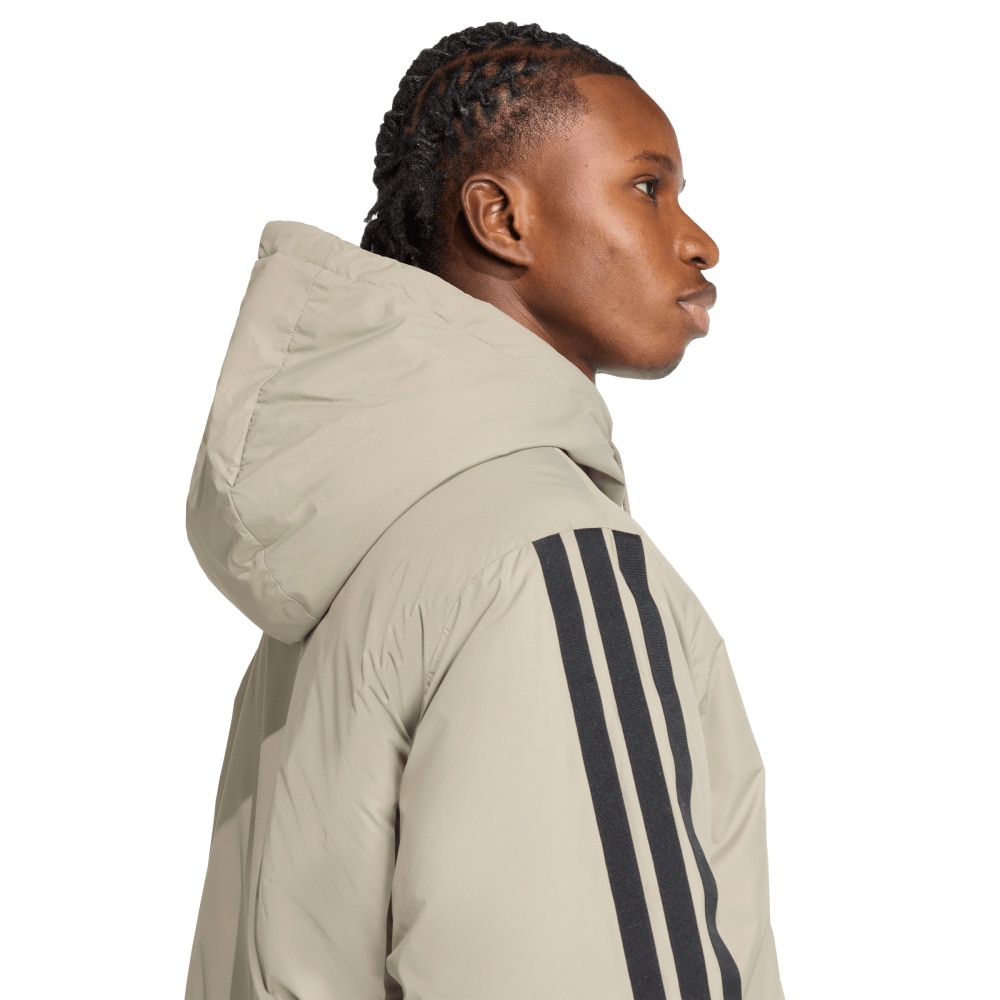 アディダス（adidas）（メンズ）エッセンシャルズ クライマウォーム スリーストライプス インサレーション フードジャケット KLK10-JM4041