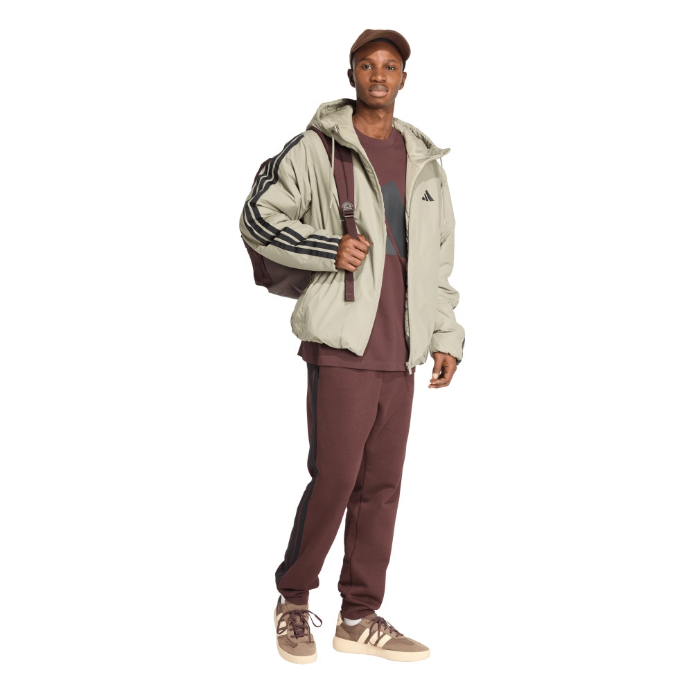 アディダス（adidas）（メンズ）エッセンシャルズ クライマウォーム スリーストライプス インサレーション フードジャケット KLK10-JM4041