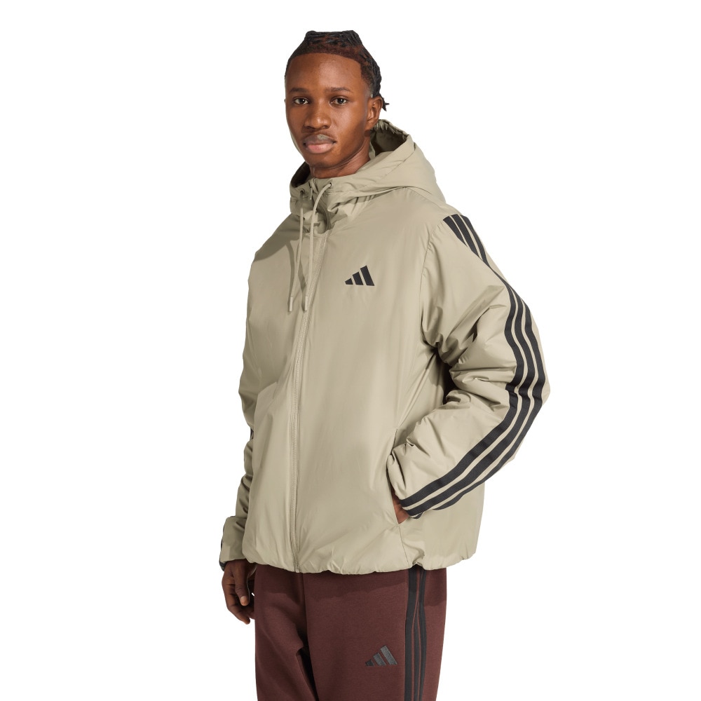 アディダス（adidas）（メンズ）エッセンシャルズ クライマウォーム スリーストライプス インサレーション フードジャケット KLK10-JM4041