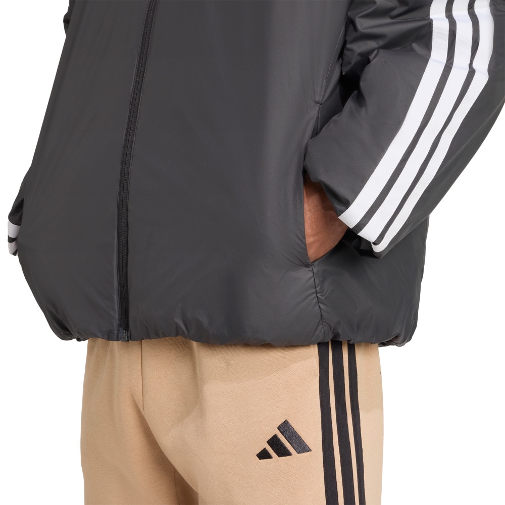 アディダス（adidas）（メンズ）エッセンシャルズ クライマウォーム スリーストライプス インサレーション フードジャケット KLK10-JM4042
