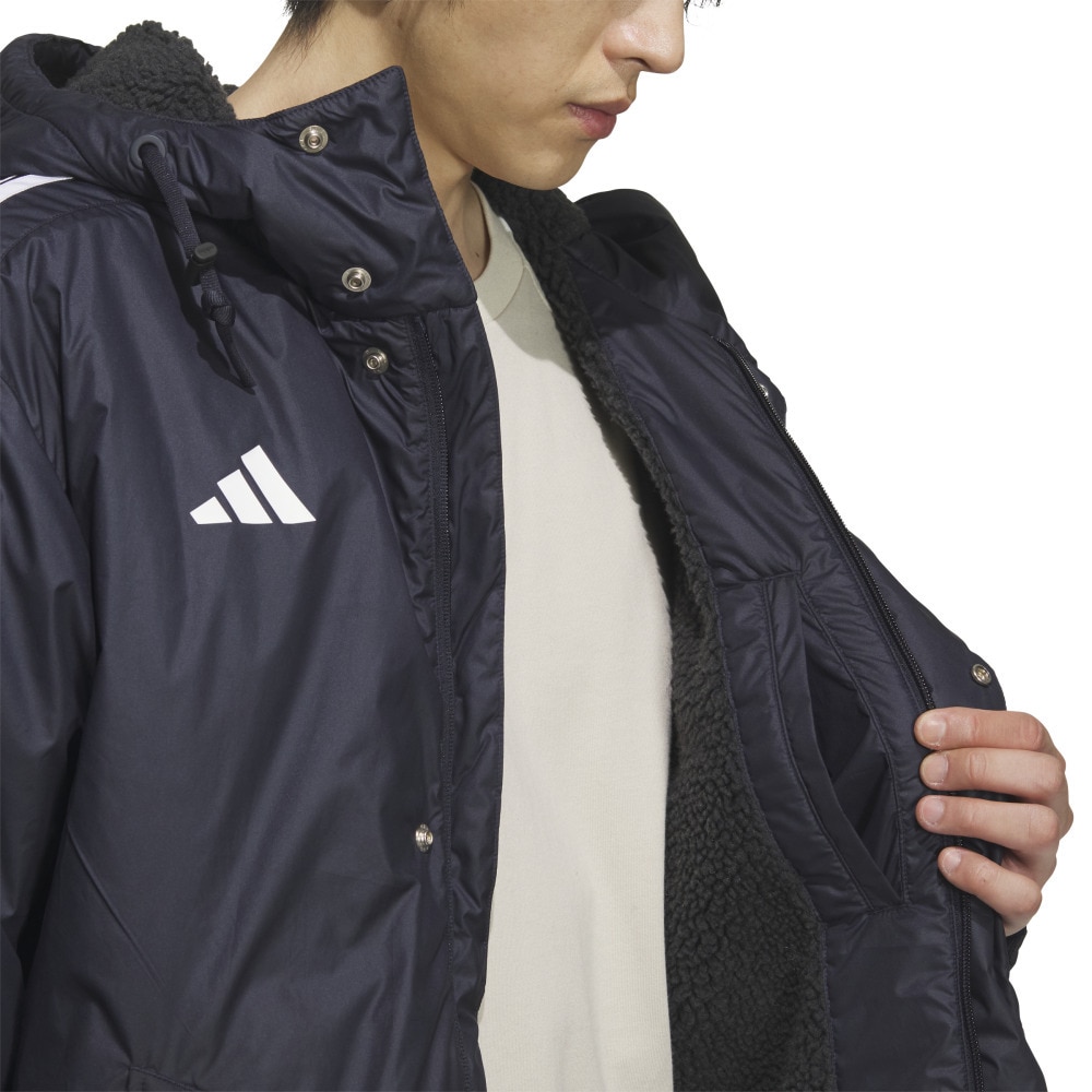 アディダス（adidas）（メンズ）スリーストライプス ルーズフィット ロング ボアコート BW566-KA1303