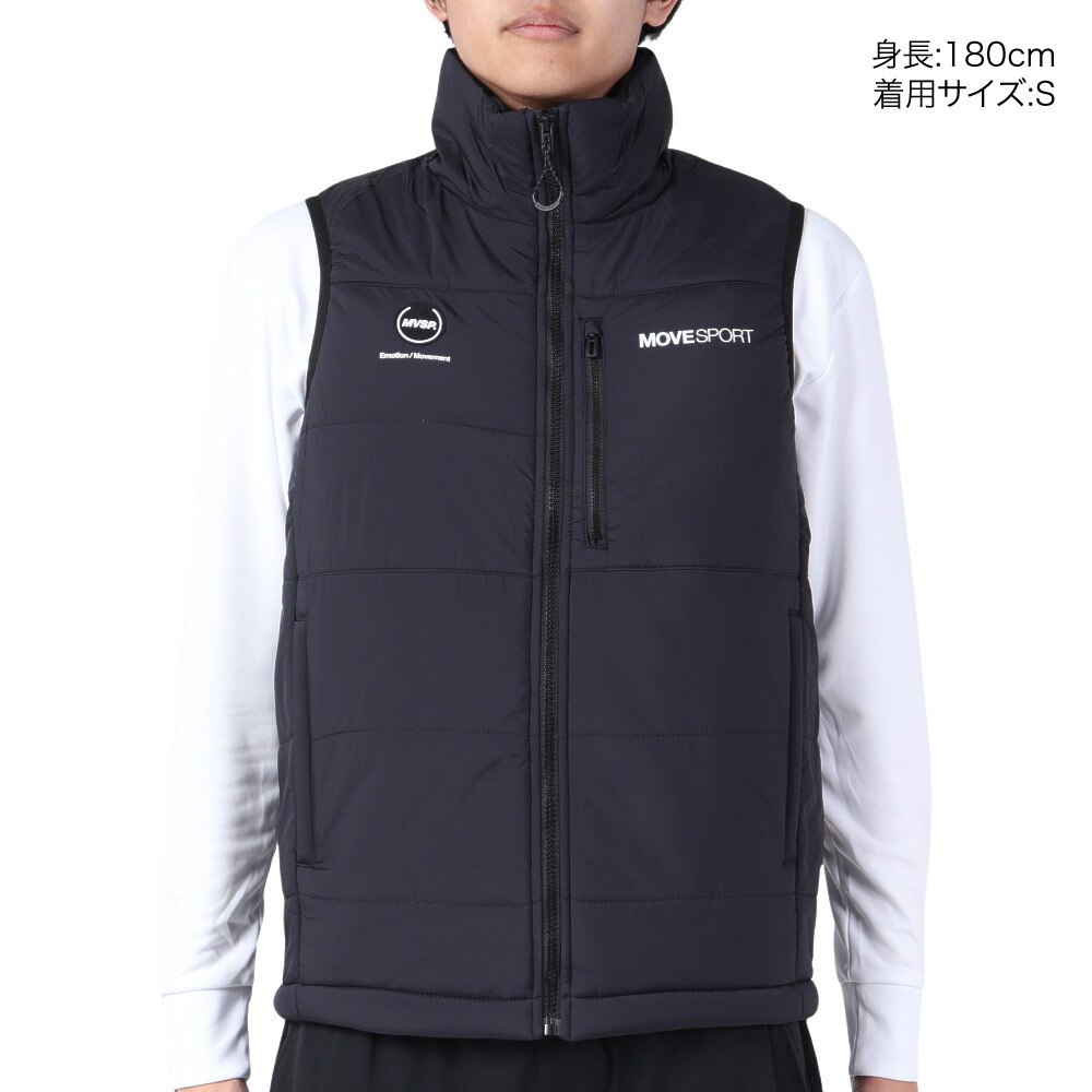デサント（DESCENTE）（メンズ）AERO CAPSULE ソフトナイロン スタンドベスト DMMWJC42 BK