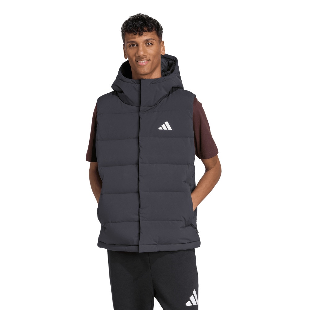 アディダス（adidas）（メンズ）Helionic クライマウォーム フード付き ダウンベスト JXV25-JN2118