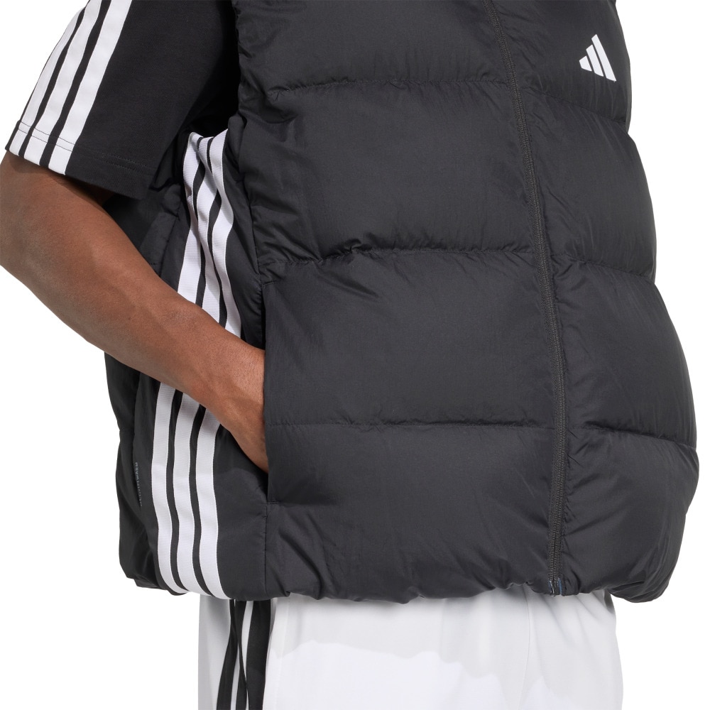 アディダス（adidas）（メンズ）エッセンシャルズ クライマウォーム スリーストライプス パファー ダウンベスト KLK17-JM4078