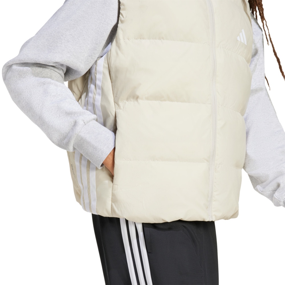 アディダス（adidas）（メンズ）エッセンシャルズ クライマウォーム スリーストライプス パファー ダウンベスト KLK17-JM4079