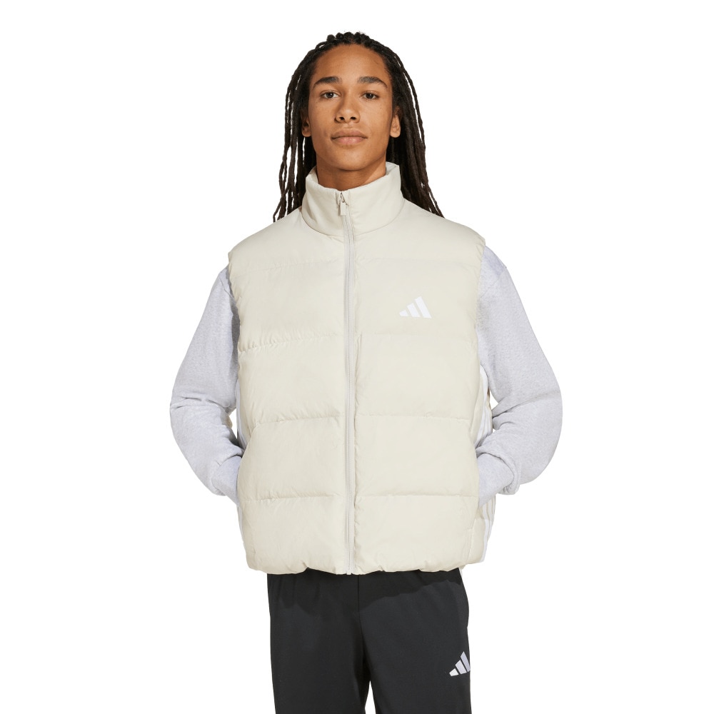 アディダス（adidas）（メンズ）エッセンシャルズ クライマウォーム スリーストライプス パファー ダウンベスト KLK17-JM4079