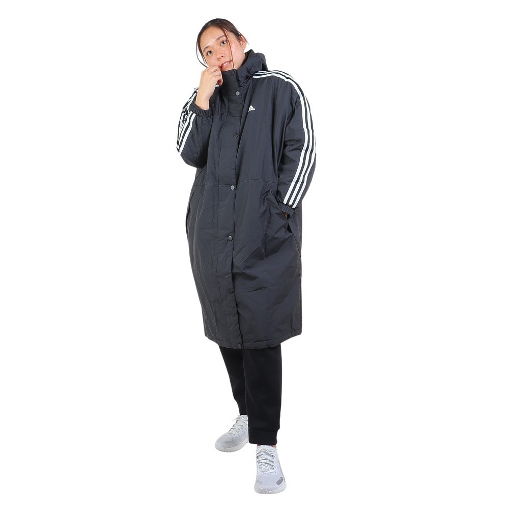 アディダス（adidas）（レディース）ベンチコート インサレーテッドコート IZG90-GF0025 アウター コート 冬 あったか