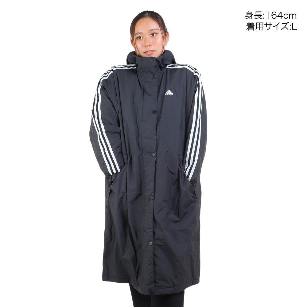 アディダス（adidas）（レディース）ベンチコート インサレーテッドコート IZG90-GF0025 アウター コート 冬 あったか