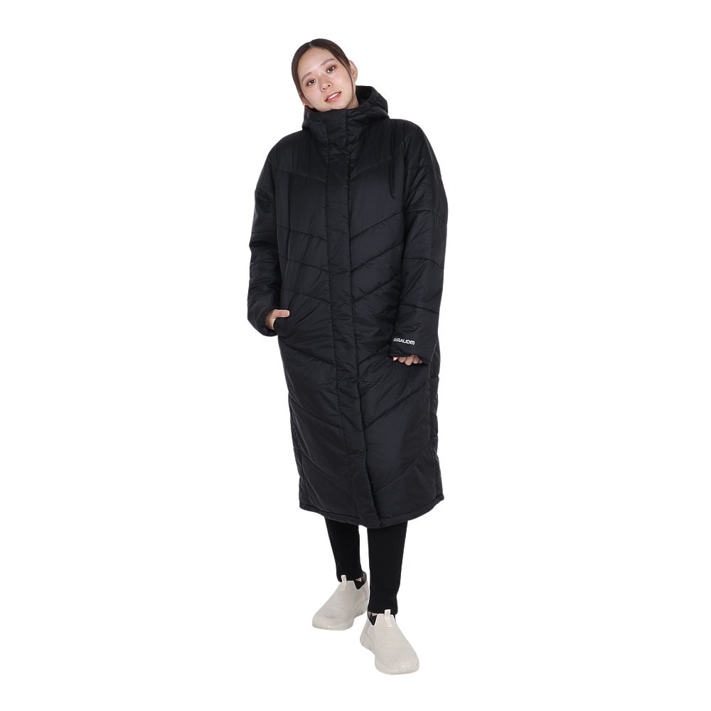 ジローム（GIRAUDM）（レディース）ロングスリーブ HEAT-X LAYER ロングコート OT4F0058-TR858-GRDG BLK