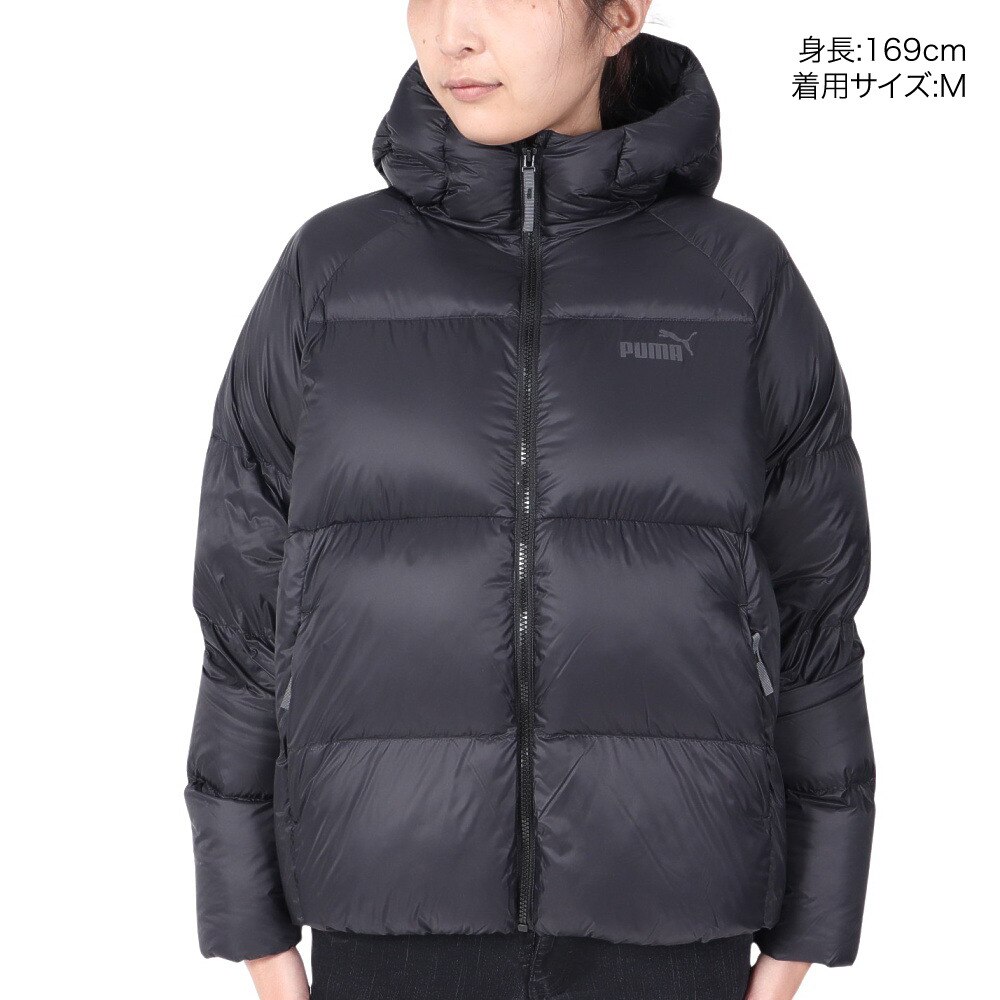 プーマ（PUMA）（レディース）フーデッド ウルトラ ダウン パッファージャケット 678342 01 BLK