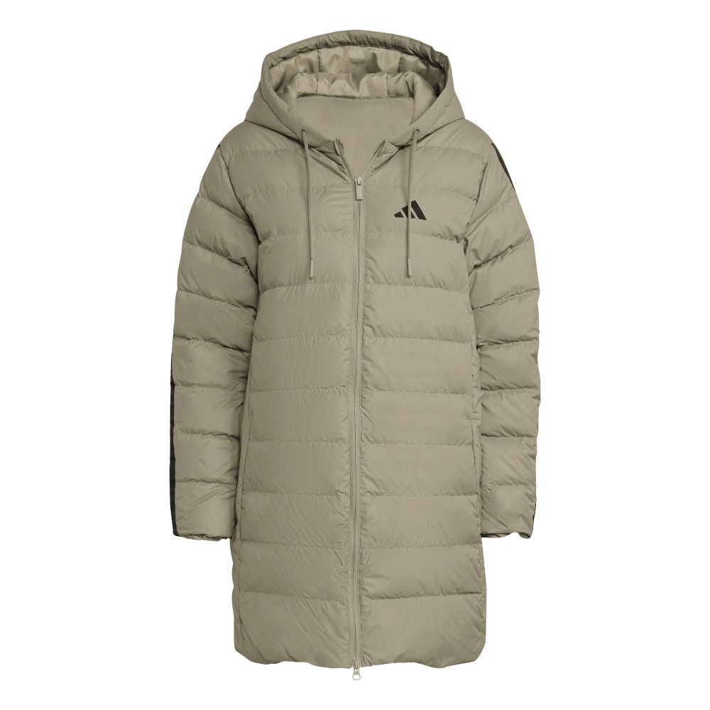 アディダス（adidas）（レディース）エッセンシャル クライマウォーム スリーストライプス ライトダウン フードジャケット KLK19-JM4087