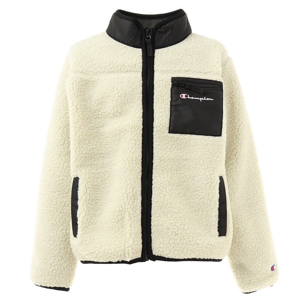 ジュニアボアフルジップスタンドジャケット CS6712 WHT スポーツウェア ボアフリース アウター オンライン価格