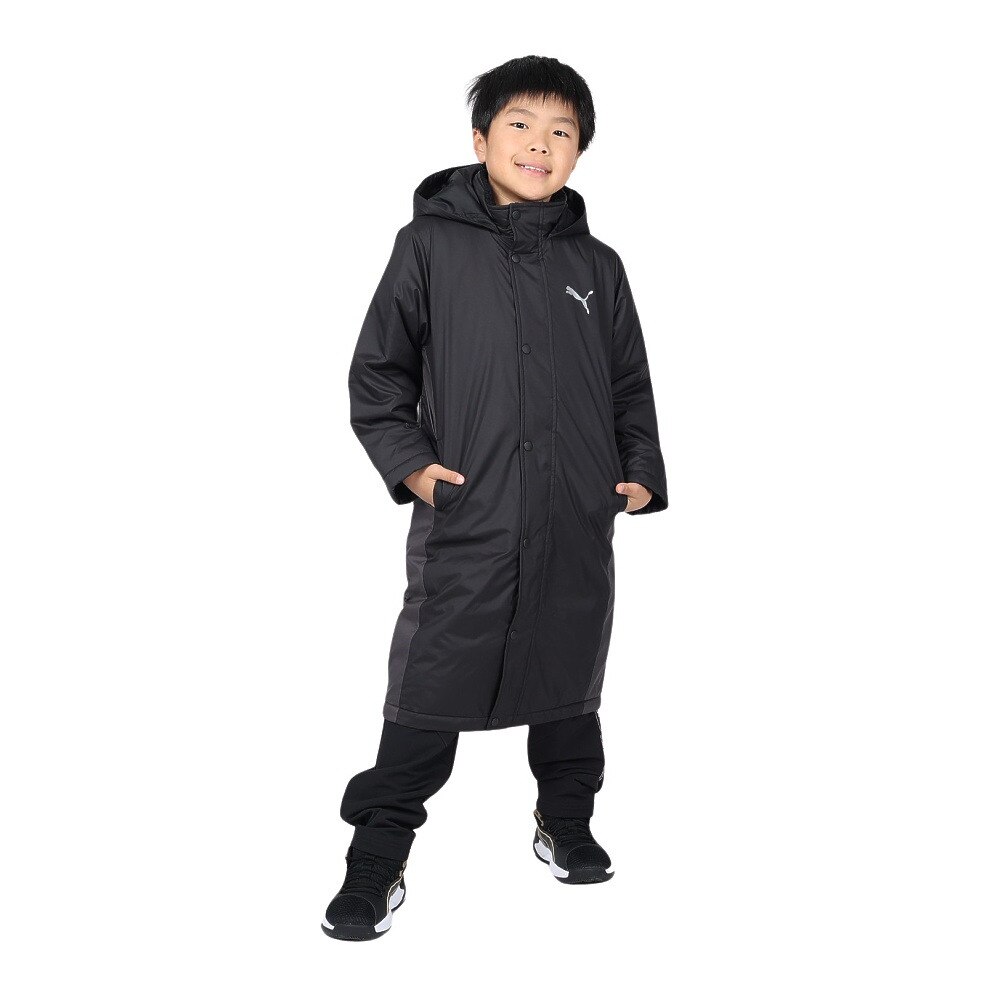 プーマ（PUMA）（キッズ）ボーイズ ACTIVE SPORTS ベンチ コート 677714 01 BLK