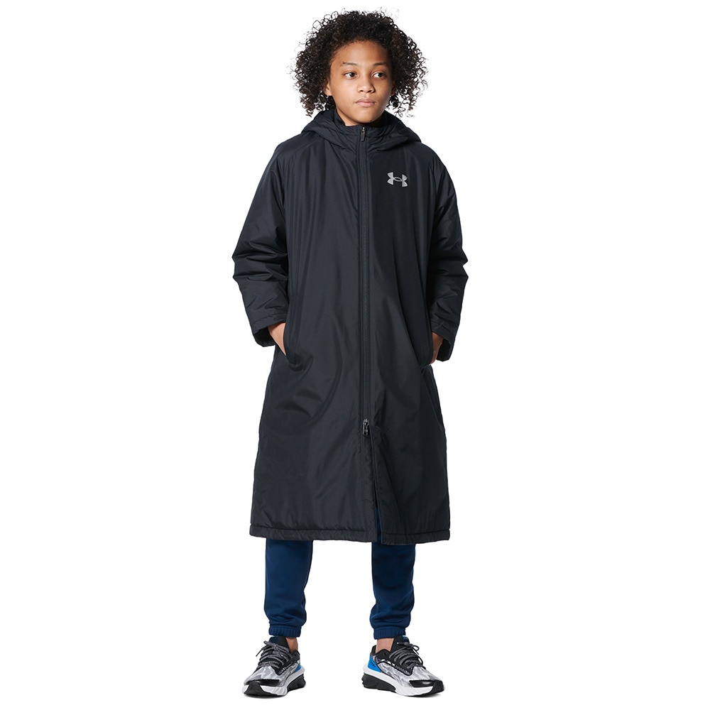 ユース Insulated ロングコート 1364173 BLK AT ベンチコート スポーツウェア