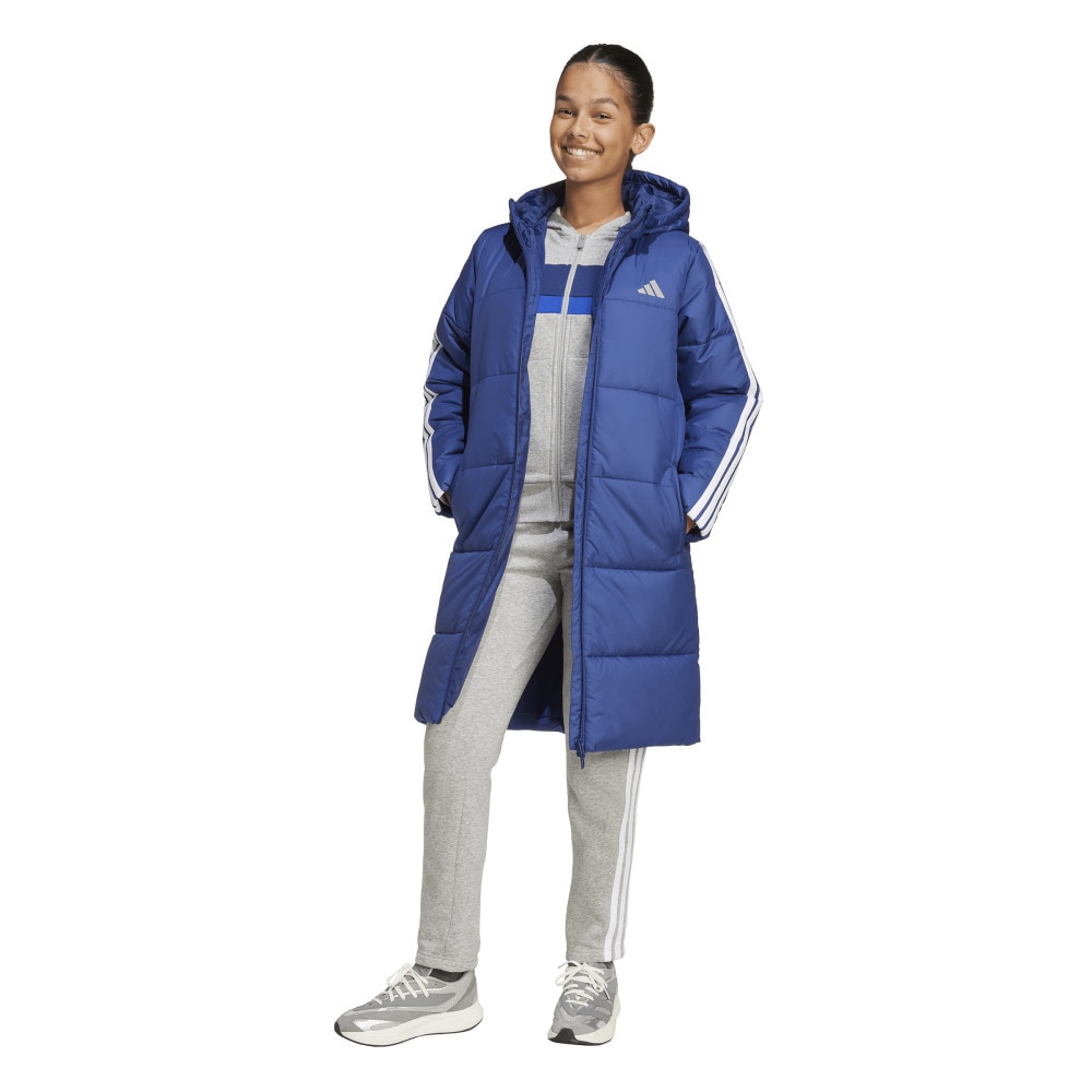 アディダス（adidas）（キッズ）キッズ 3ストライプロングコート JYD14-JV5244