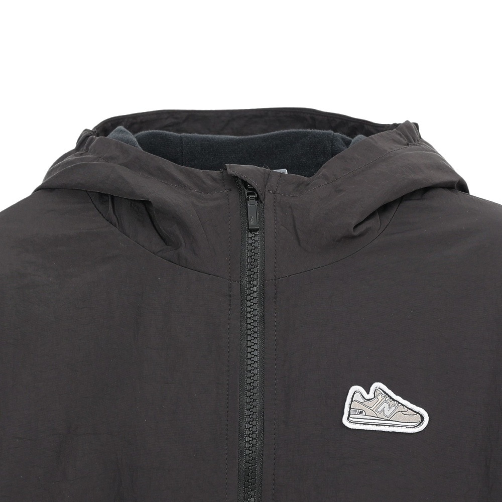 ニューバランス（new balance）（キッズ）ジュニア シューパッチウインドジャケット 裏起毛 ABJ55564BLK