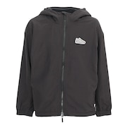 (キッズ)ジュニア シューパッチウインドジャケット 裏起毛 ABJ55564BLK