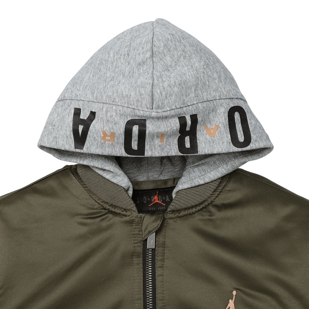 ジョーダン（JORDAN）（キッズ）ジュニア ジョーダン アウター ビッグロゴ フーデッド ボンバー 85D647-E6F
