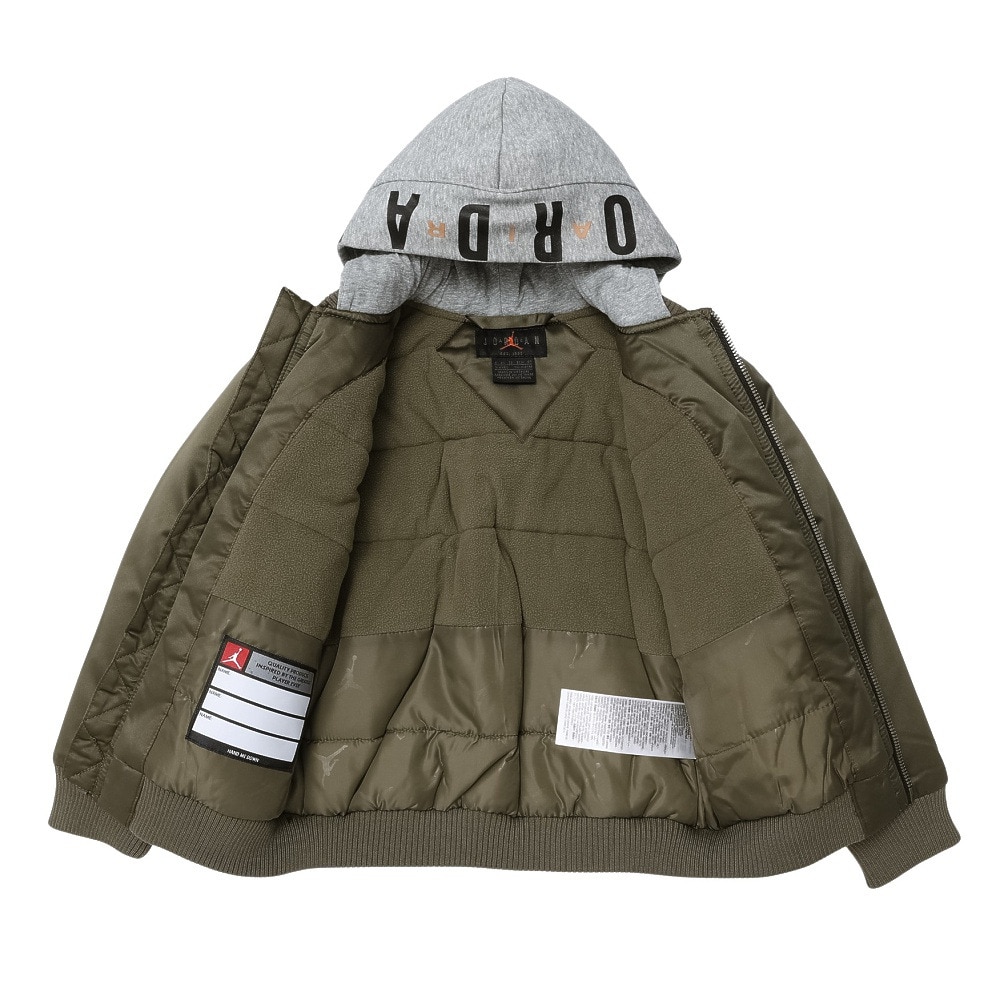 ジョーダン（JORDAN）（キッズ）ジュニア ジョーダン アウター ビッグロゴ フーデッド ボンバー 85D647-E6F