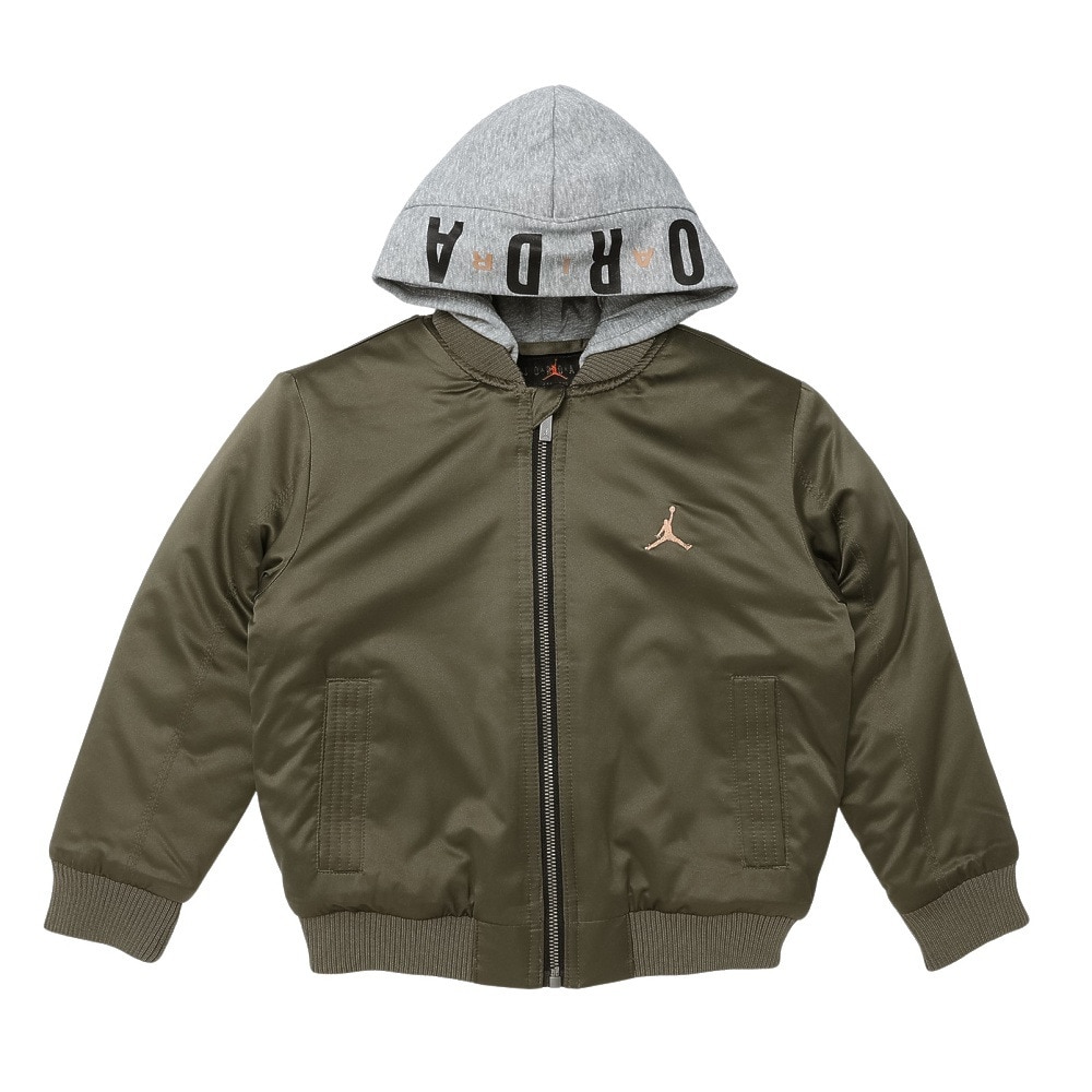 ジョーダン（JORDAN）（キッズ）ジュニア ジョーダン アウター ビッグロゴ フーデッド ボンバー 85D647-E6F