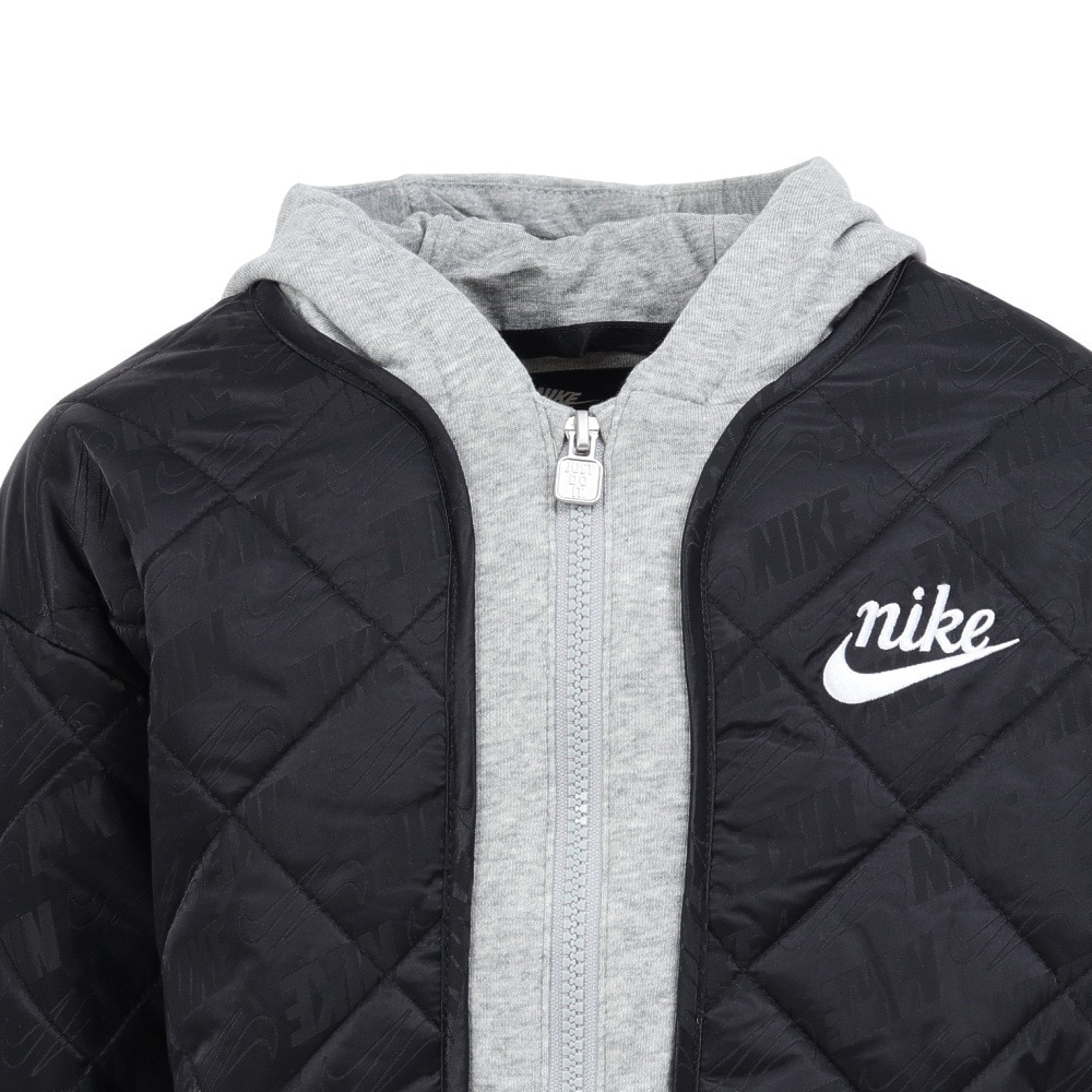 ナイキ（NIKE）（キッズ）ジュニア NKN フリース フーデッド QUILT ジャケット 86N071-023