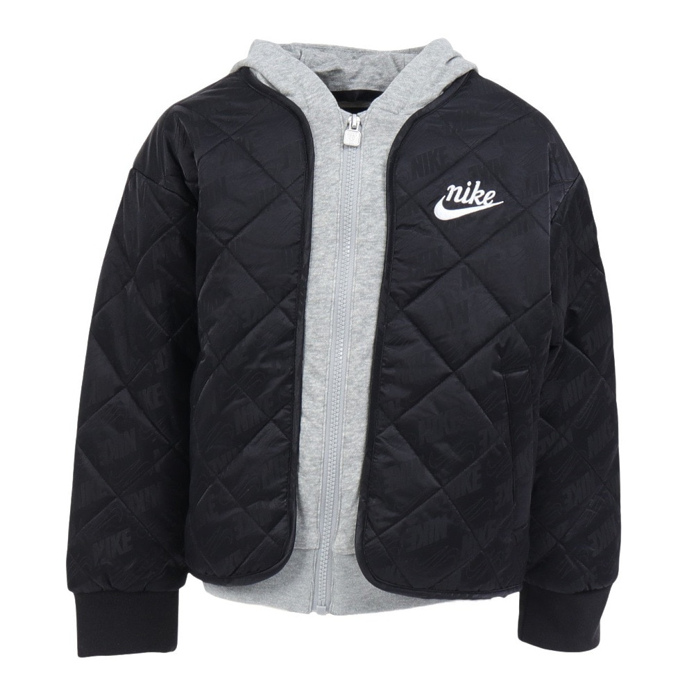 ナイキ（NIKE）（キッズ）ジュニア NKN フリース フーデッド QUILT ジャケット 86N071-023