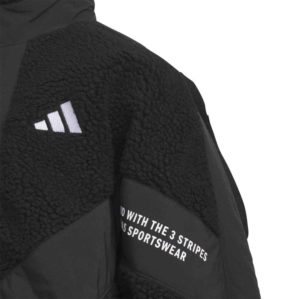 アディダス（adidas）（キッズ）キッズ ワーディング パック ルーズフィット ボア フルジップ ジャケット CA268-KA3782