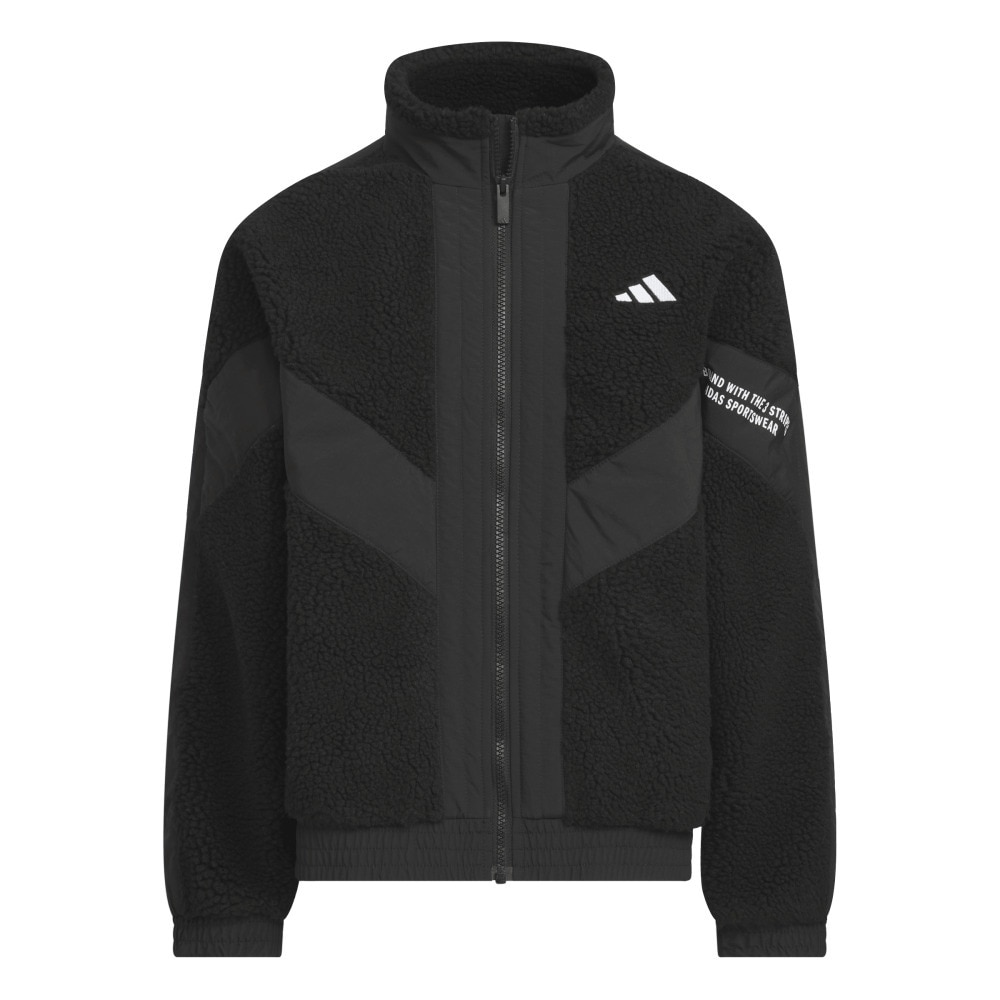 アディダス（adidas）（キッズ）キッズ ワーディング パック ルーズフィット ボア フルジップ ジャケット CA268-KA3782