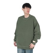(メンズ)トレーナー メンズ 裏起毛 1000 カーキ オーバーサイズフィット AMT25020NSE
