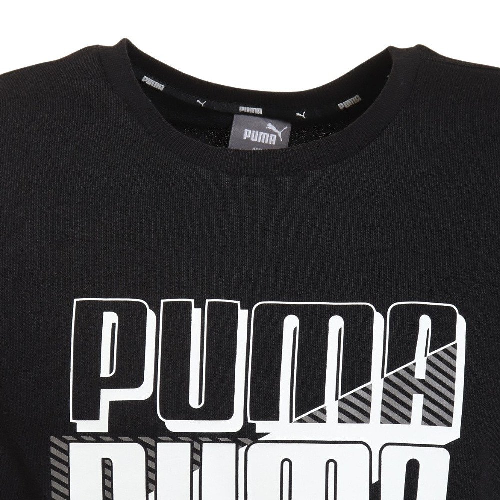 プーマ（PUMA）（メンズ）POWER ロゴ クルースウェット 672509 01 BLK  