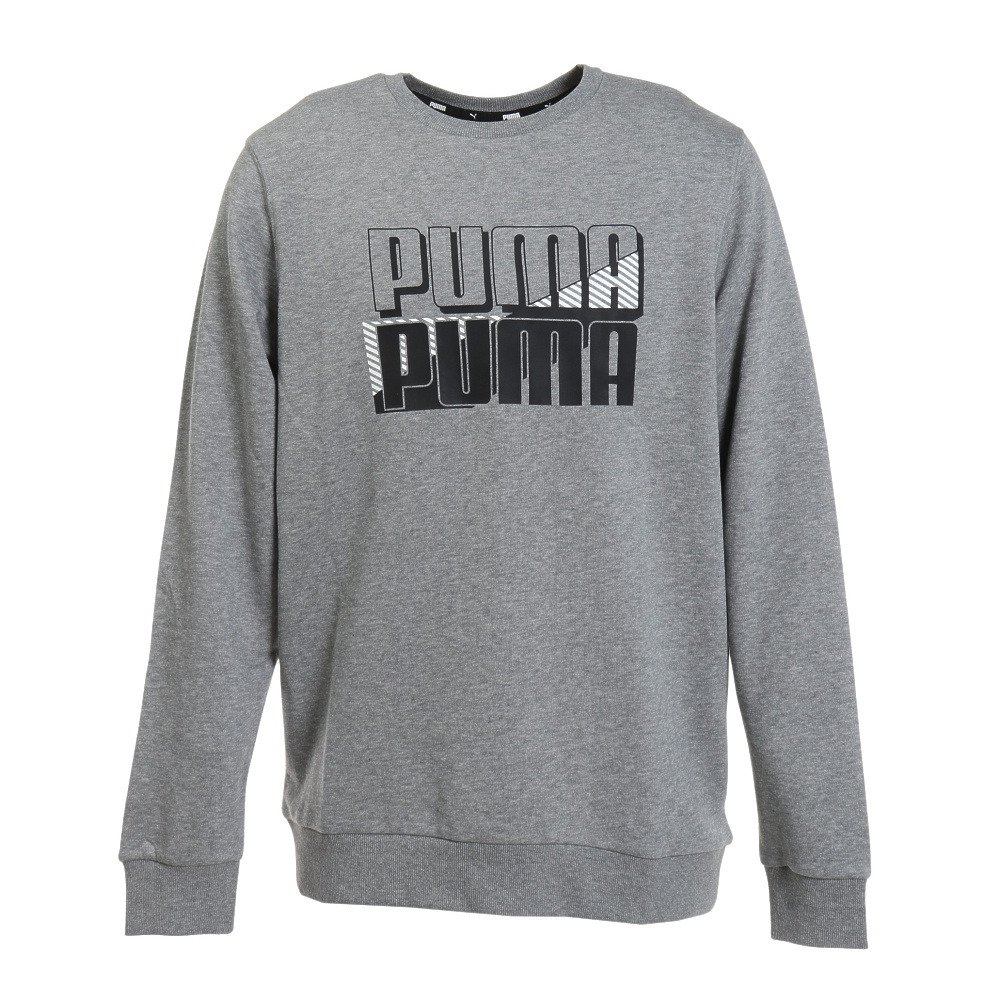 プーマ（PUMA）（メンズ）POWER ロゴ クルースウェット 672509 01 BLK  