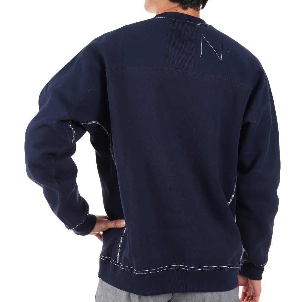 ニューバランス（new balance）（メンズ）トレーナー メンズ 裏起毛 1000 スウェットクルー ネイビー AMT25019PGM