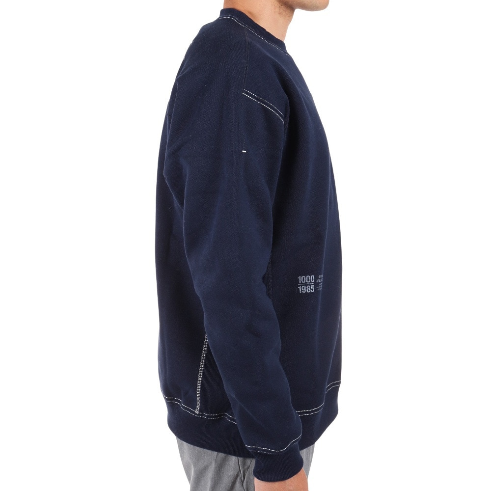 ニューバランス（new balance）（メンズ）トレーナー メンズ 裏起毛 1000 スウェットクルー ネイビー AMT25019PGM