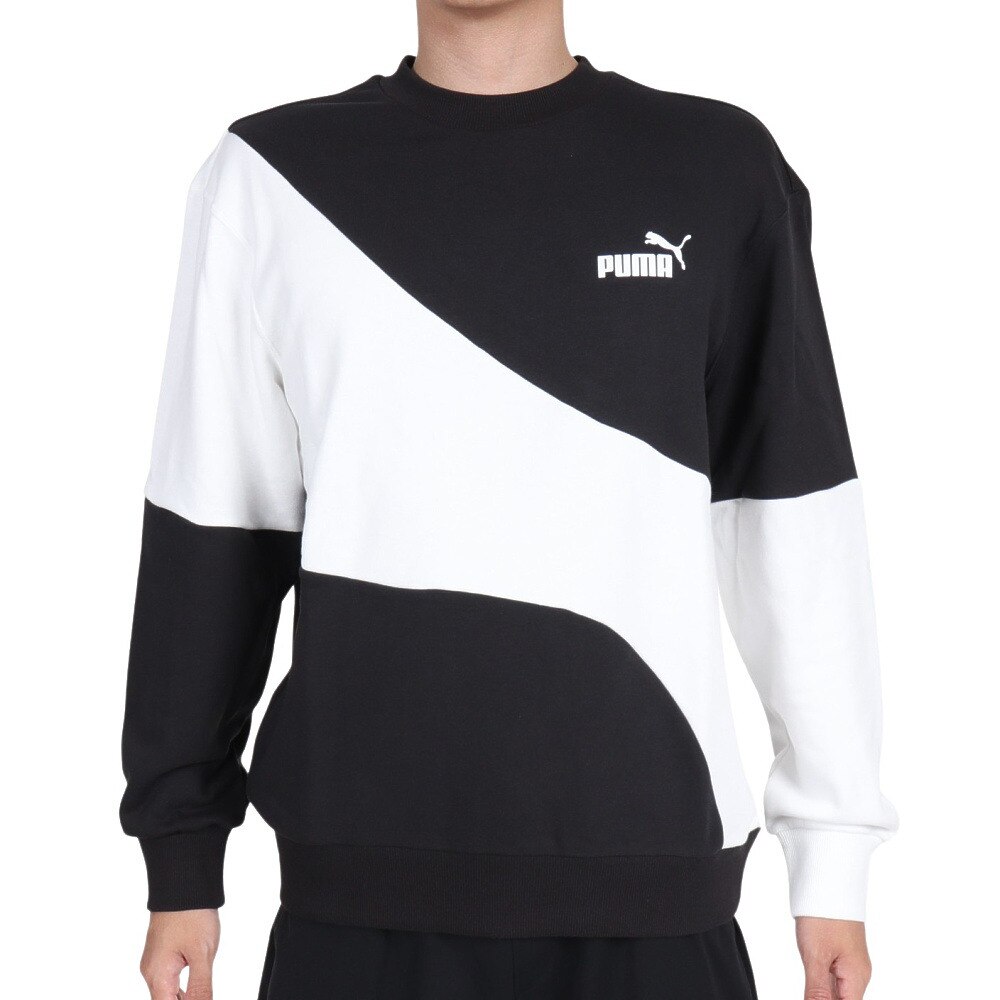 プーマ（PUMA）（メンズ）トレーナー メンズ PUMA POWER キャット クルー スウェット 678372 01 BLK