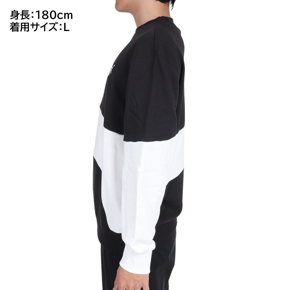 プーマ（PUMA）（メンズ）トレーナー メンズ PUMA POWER キャット クルー スウェット 678372 01 BLK