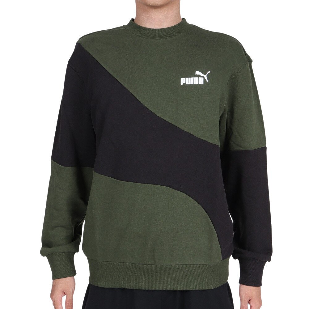プーマ（PUMA）（メンズ）トレーナー メンズ PUMA POWER キャット クルー スウェット 678372 31 OLV