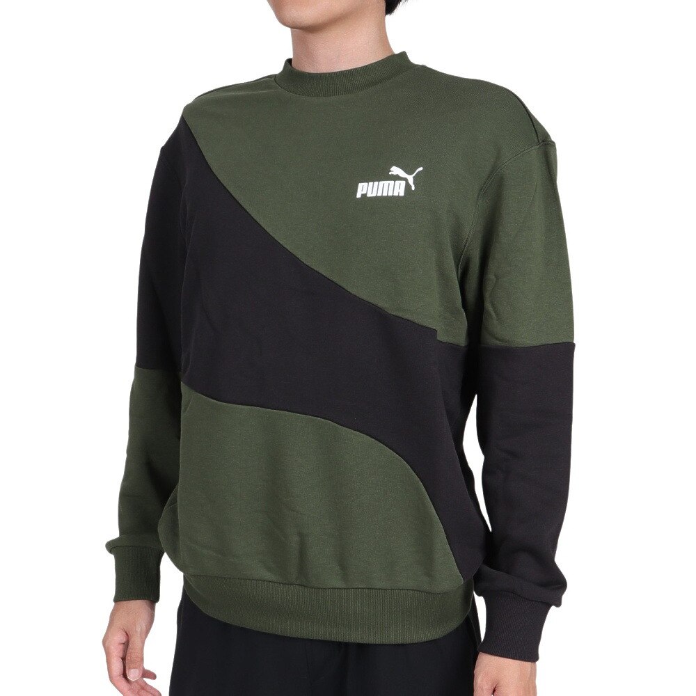 プーマ（PUMA）（メンズ）トレーナー メンズ PUMA POWER キャット クルー スウェット 678372 31 OLV