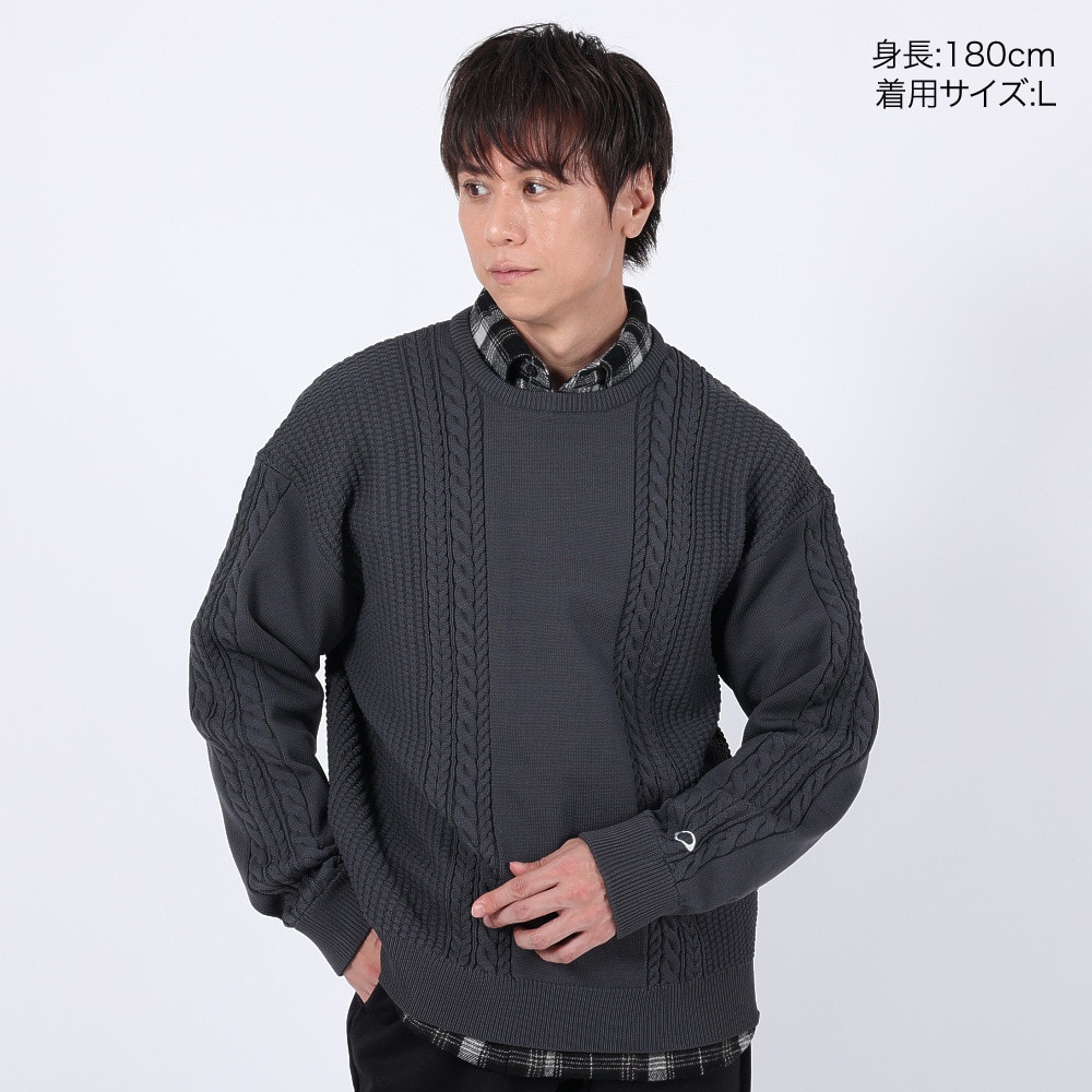 オークリー（OAKLEY）（メンズ）クルーネックセーター ESSENTIAL ARAN SWEATER 3.0 FOA405944-01N