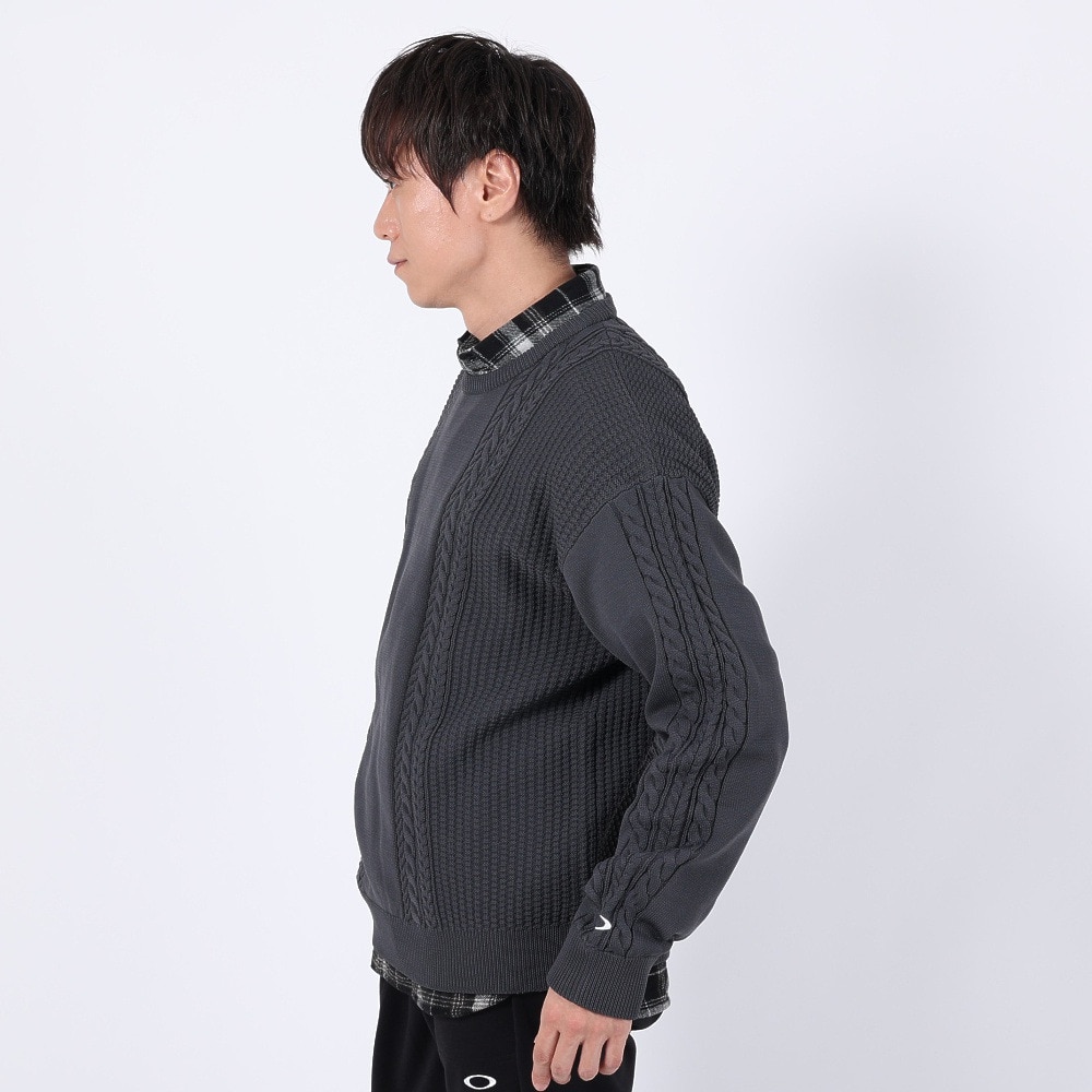 オークリー（OAKLEY）（メンズ）クルーネックセーター ESSENTIAL ARAN SWEATER 3.0 FOA405944-01N