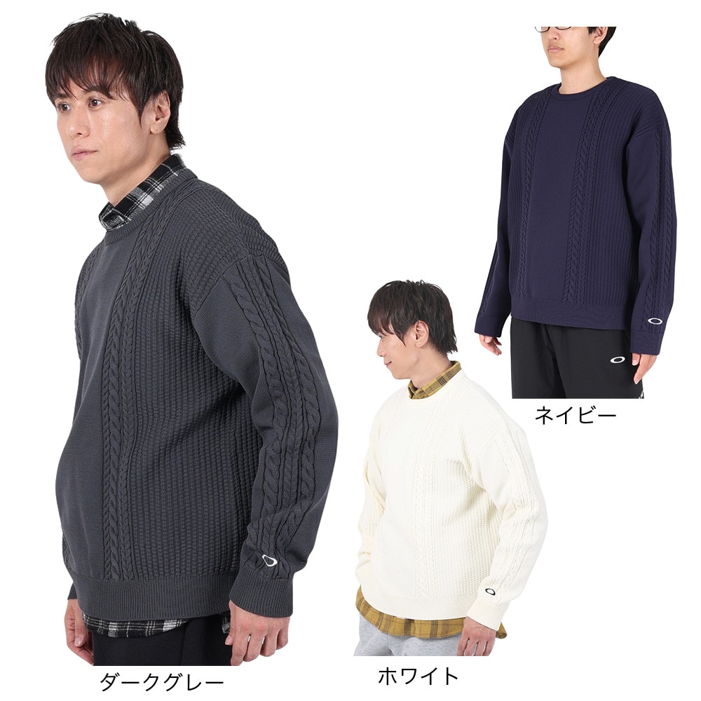 オークリー（OAKLEY）（メンズ）クルーネックセーター ESSENTIAL ARAN SWEATER 3.0 FOA405944-10R