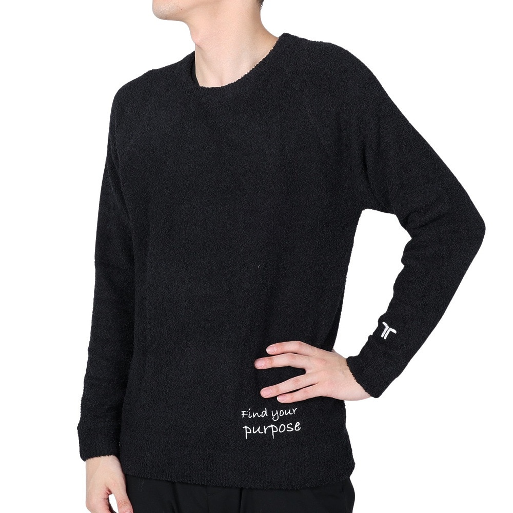 テリック（TELIC）（メンズ）スウェット シャギーニットプルオーバー TL-C035PO-BLK