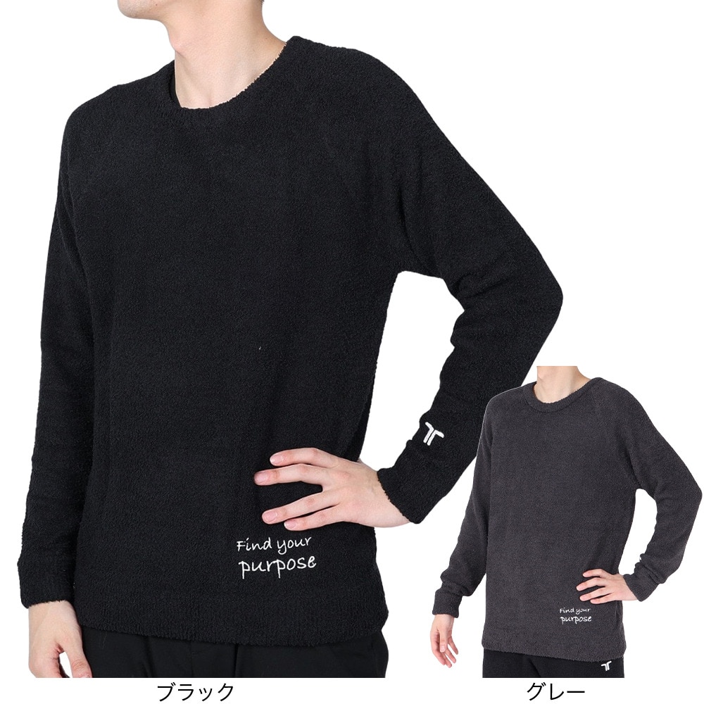 テリック（TELIC）（メンズ）スウェット シャギーニットプルオーバー TL-C035PO-BLK