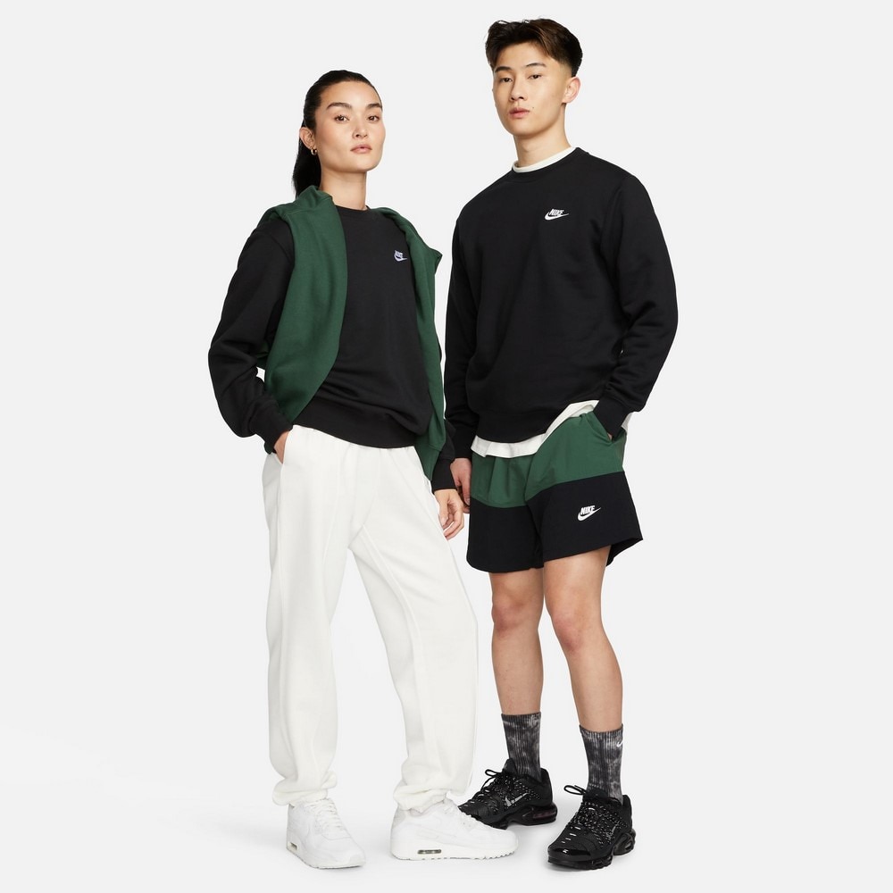 ナイキ（NIKE）（メンズ）スウェット トレーナー スポーツウェア クラブ フリース クルーネック 裏起毛 ブラック 黒 BV2663-010