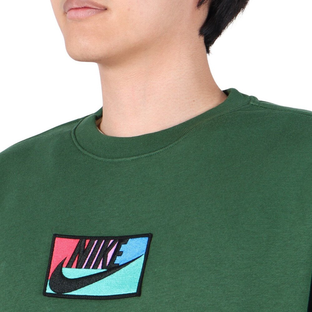 ナイキ（NIKE）（メンズ）クラブ+ BB パッチ GX トレーナー FB8436-323 グリーン