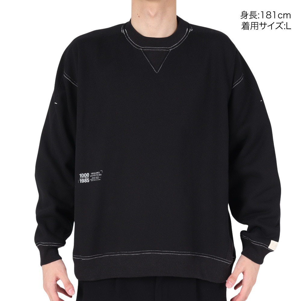 ニューバランス（new balance）（メンズ）1000 スウェットクルーネック オーバーサイズ AMT35100BK
